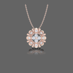 Charming Floral Diamond Pendant