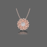 Lacy Petal Dance Diamond Pendant