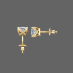 0.75 Ct. Princess Lab Grown Solitaire Studs