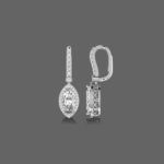 1.50ct Marquise Halo Drop Lab Diamond Earrings