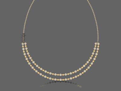 Double Layered Delight Necklace Evening Glamour