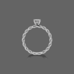 Chic Oval Cut Solitaire Ring with Entwined Band