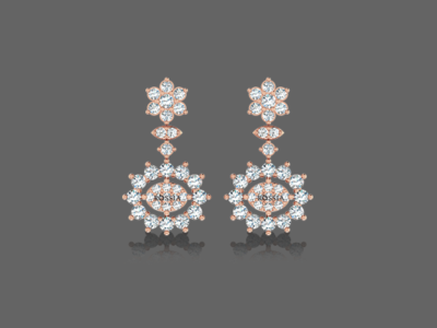 Gleaming Diamond Drop Earrings