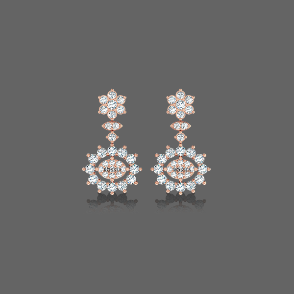 Gleaming Diamond Drop Earrings