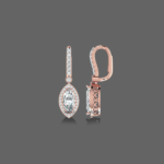 1.50ct Marquise Halo Drop Lab Diamond Earrings