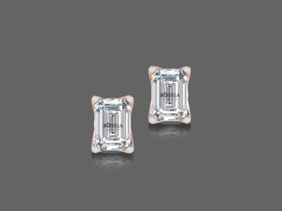 0.75 Ct. Emerald Lab Grown Diamond Stud Earrings