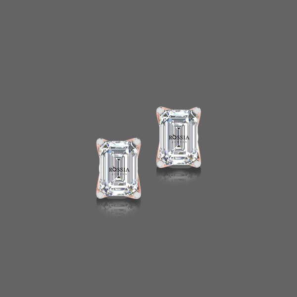 0.75 Ct. Emerald Lab Grown Diamond Stud Earrings