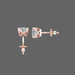 0.75 Ct. Princess Lab Grown Solitaire Studs