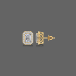 1.2ct Emerald Halo Lab Diamond Earrings