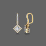 1.50ct Lab Grown Diamond Princess Cut Earrings