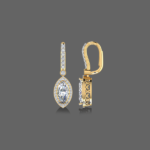 1.50ct Marquise Halo Drop Lab Diamond Earrings