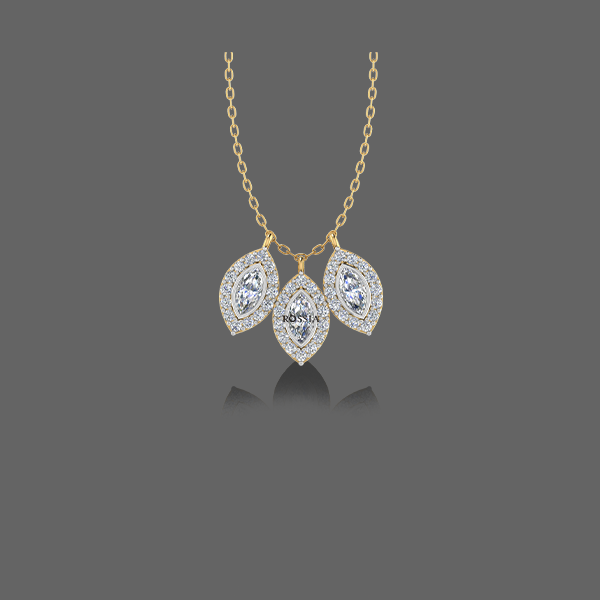 Marquise Diamond Halo Mangalsutra Pendant