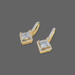 1.50ct Lab Grown Diamond Princess Cut Earrings