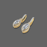 1.50ct Marquise Halo Drop Lab Diamond Earrings