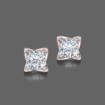 0.75 Ct. Princess Lab Grown Solitaire Studs