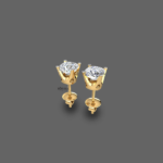 1 Ct Cushion Solitaire Lab Diamond Grown Studs