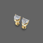 1 Ct Heart Solitaire Lab Diamond Grown Studs