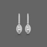 1.50ct Marquise Halo Drop Lab Diamond Earrings