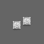 1 Ct Cushion Solitaire Lab Diamond Grown Studs