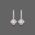 1.50ct Lab Grown Diamond Princess Cut Earrings