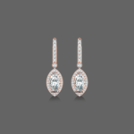 1.50ct Marquise Halo Drop Lab Diamond Earrings