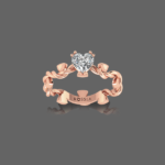 Elegant Heart Diamond Ring