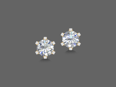 Graceful 1.5ct Round Lab Diamond Stud Earrings