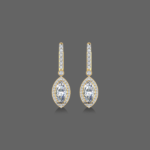 1.50ct Marquise Halo Drop Lab Diamond Earrings