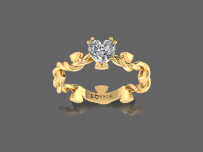 Elegant Heart Diamond Ring