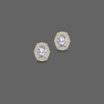 1 Ct Oval Halo Lab Grown Diamond Studs