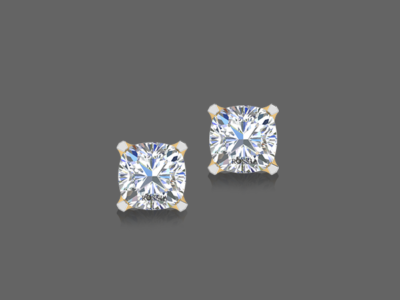 1 Ct Cushion Solitaire Lab Diamond Grown Studs