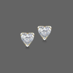 1 Ct Heart Solitaire Lab Diamond Grown Studs