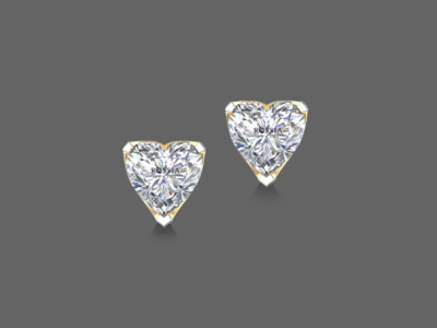 1 Ct Heart Solitaire Lab Diamond Grown Studs