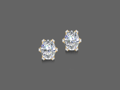 1 Ct Oval Solitaire Lab Diamond Grown Studs