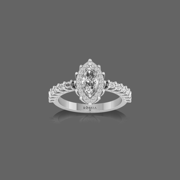 0.75 ct Marquise Halo Solitaire Ring