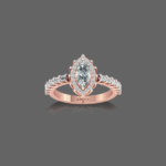 0.75 ct Marquise Halo Solitaire Ring