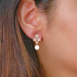 Diamond Pearl Earring