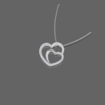 Dual Heart Shaped Customized Name Pendant